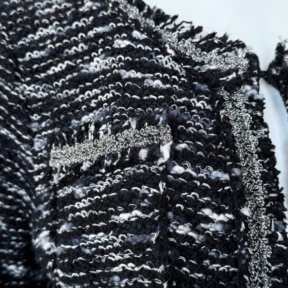 INC International Concepts Black And White Cropped Cardigan Size Large NWT - Picture 5 of 7